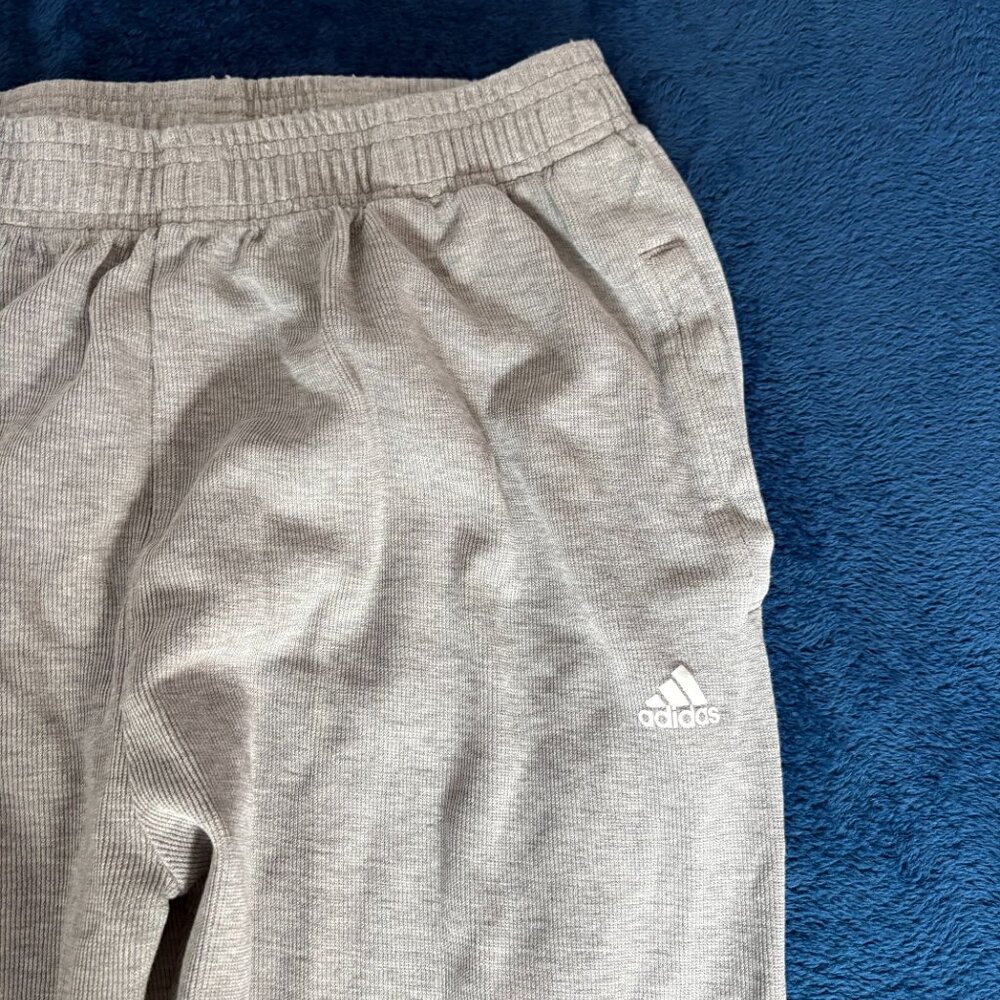 adidas Gray Ribbed Sweatpants - Picture 4 of 7